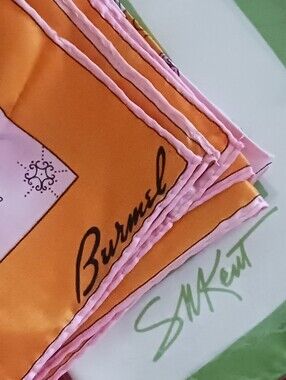 Burmel SW Kent For Avon Vintage Scarf Lot Horoscope Floral Japan